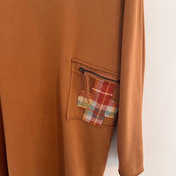 Lost Petal Linens Tunic Womens Sz Large Long Sleeve Lagenlook Top Distress Artsy - Picture 2 of 10